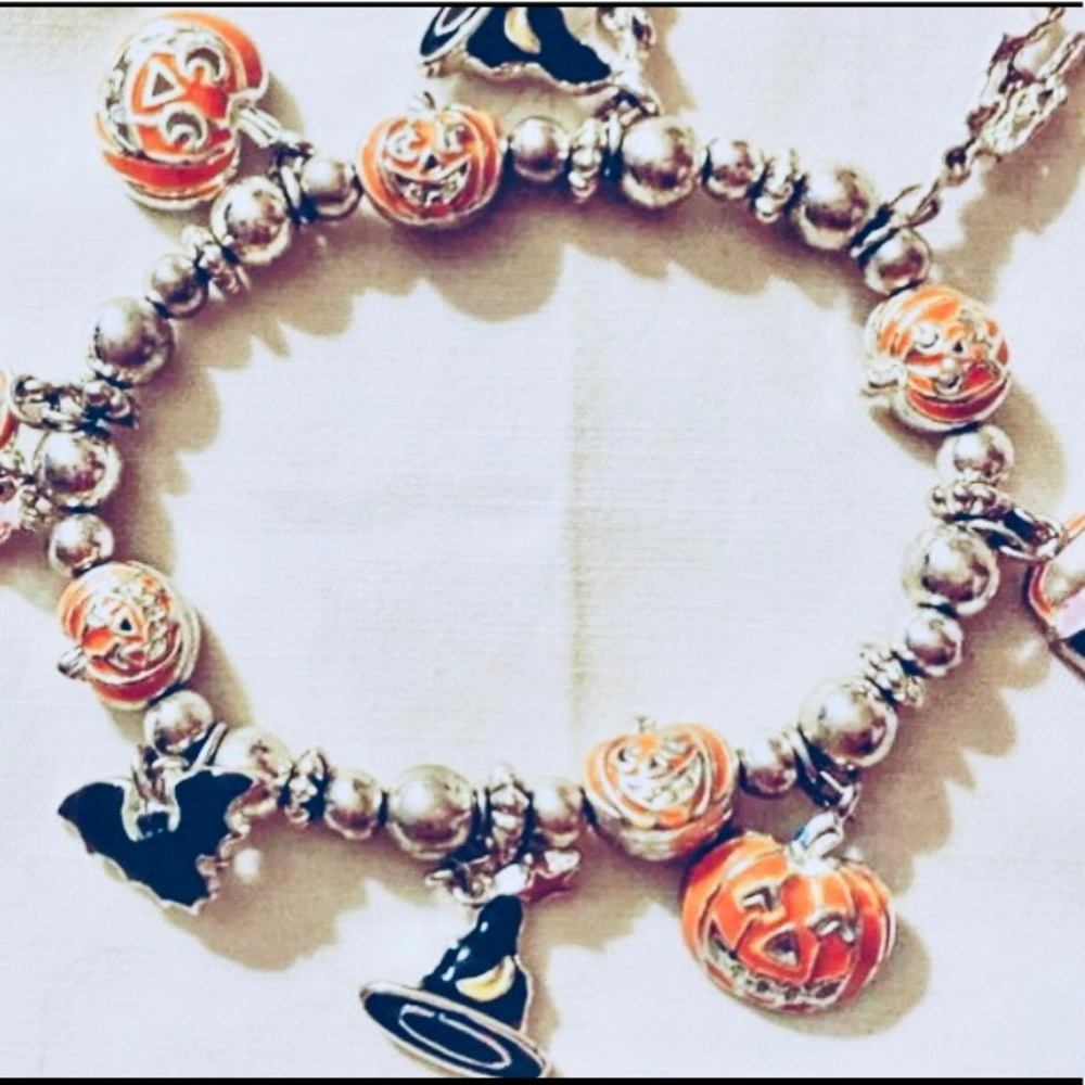Silver Halloween Charm Bracelet. NWOT